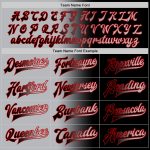 Personalized Gradient Black Gray-Red Varsity Bomber Jacket Full-Snap Fashion Jacket Personalized Black Gray-Red Bomber Full-Snap
