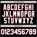 Custom Varsity Letterman Hoodie Jacket - Personalized Two Tone Bomber in Black Gray-Red with Team Name and Number Personalized