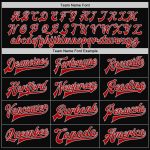Personalized Two Tone Varsity Letterman Jacket Black Gray-Red Full-Snap Bomber Personalized Black Gray-Red Bomber Full-Snap