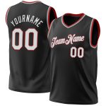 Personalized Throwback Basketball Jersey Black Gray Red for Men and Women Personalized Black Gray-Red Throwback Basketball