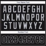 Custom Name and Number Black Gray Softball Jersey - Personalized Team Apparel Personalized Black Gray Softball Jersey Team