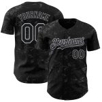 Personalized Black Gray Steel 3D Abstract Splatter Texture Baseball Jersey Personalized Black Gray-Steel Gray 3D Abstract