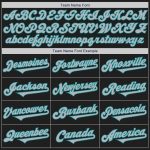 Custom Two Tone Baseball Jersey - Personalized Black Gray Teal with Name and Number Personalized Black Gray-Teal Authentic