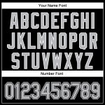 Customizable 3D Pattern Authentic Baseball Jersey - Black Gray White, Personalized with Team Name and Number Personalized