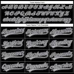 Customizable 3D Pattern Authentic Baseball Jersey - Black Gray White, Personalized with Team Name and Number Personalized