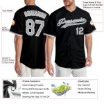 Personalized Authentic Baseball Jersey in Black Gray White for Men and Women Personalized Black Gray-White Authentic Baseball