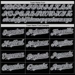 Custom Name Number Baseball Jersey - Personalized Black Gray White Mesh Authentic Throwback Design Personalized Black Gray-White