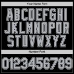 Custom Name Number Baseball Jersey - Personalized Black Gray White Mesh Authentic Throwback Design Personalized Black Gray-White
