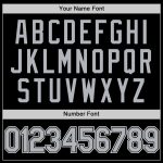 Custom Name Number Unisex Softball Jersey - Personalized Black Gray-White Two-Button Top Personalized Black Gray-White Two-Button