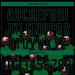 Custom Name and Number St. Patricks Day Baseball Jersey with 3D Black Green Clovers and Billiard Balls Design Personalized