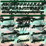 Custom Name and Number Golf Polo Shirt, Personalized Black Green 3D Tropical Hawaii Palm Leaves Design Personalized Black