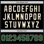 Customizable Black Green Cream Baseball Jersey with Team Name & Number Personalized Black Green-Cream Authentic Baseball