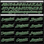 Customizable Black Green Cream Baseball Jersey with Team Name & Number Personalized Black Green-Cream Authentic Baseball