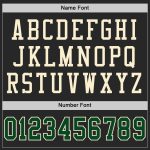 Personalized Black Green-Cream Mesh Football Jersey for Kids and Adults Personalized Black Green-Cream Mesh Football Jersey