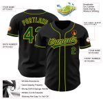 Personalized Black Green Gold Baseball Jersey for Men and Women Personalized Black Green-Gold Baseball Jersey 2