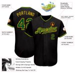 Personalized Black Green Gold Baseball Jersey for Men and Women Personalized Black Green-Gold Baseball Jersey