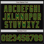 Personalized Bomber Jacket Black Green Gold Full Snap Varsity Letterman Personalized Black Green-Gold Bomber Full-Snap Varsity