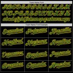 Personalized Black Green Gold Line Jersey for Baseball - Custom Sports Apparel Personalized Black Green-Gold Line Baseball