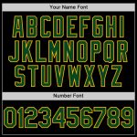 Personalized Black Green Gold Line Jersey for Baseball - Custom Sports Apparel Personalized Black Green-Gold Line Baseball