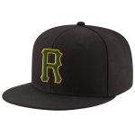 Custom Name Number Black Green Gold Snapback Hat Adjustable Stitched Team Personalized Personalized Black Green-Gold Stitched