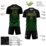 Personalized Black and Gold Sublimation Soccer Jersey - Custom Green Uniform Personalized Black Green-Old Gold Sublimation