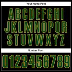 Custom Personalized Golf Polo Shirt - Black Green-Yellow Performance with Team Name & Number Personalized Black Green-Yellow