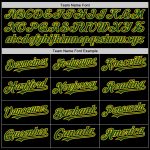 Personalized Black and Green Yellow Baseball Jersey for Men - Sleeveless Style Personalized Black Green-Yellow Sleeveless