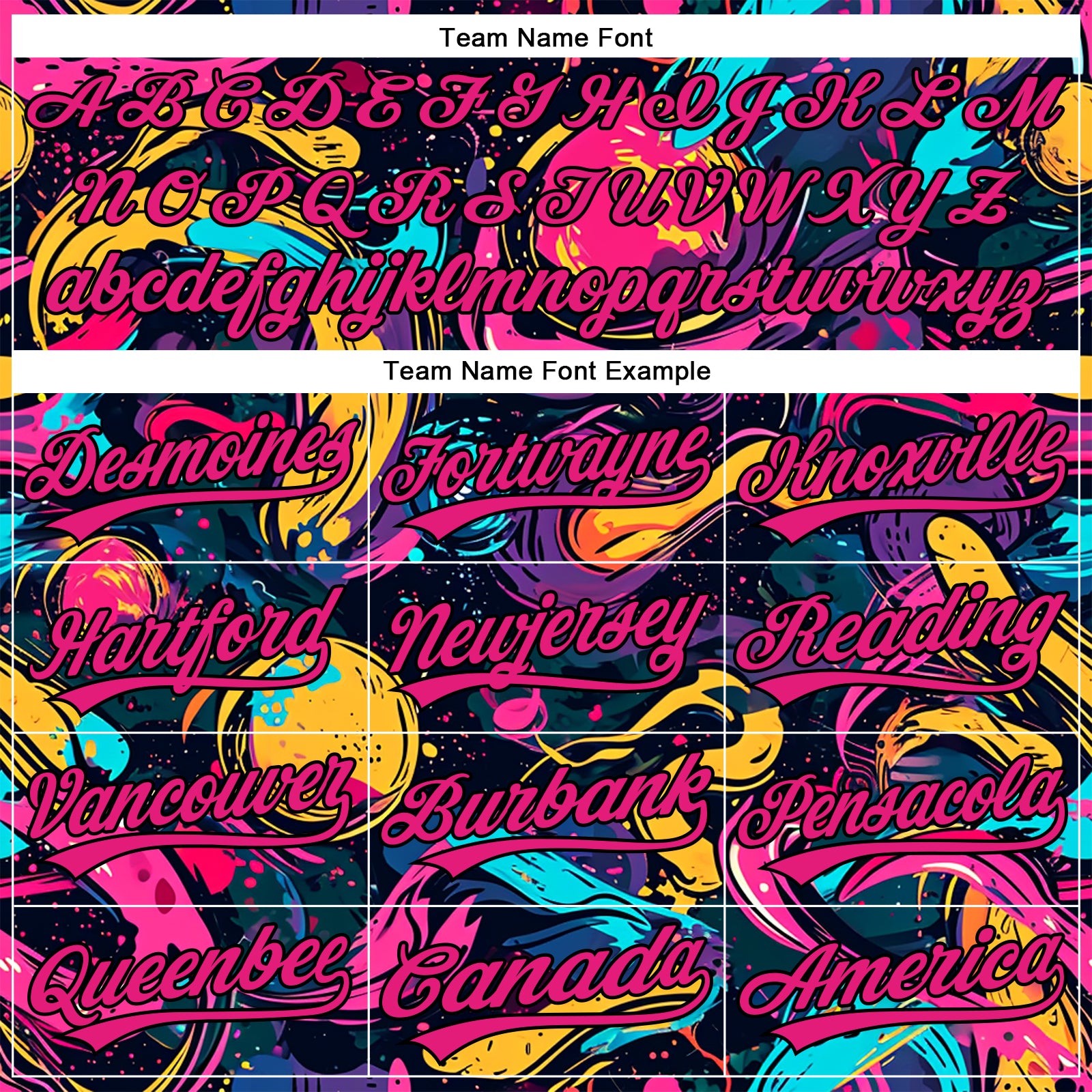 Personalized Black Hot Pink 3D Abstract Painting Baseball Jersey Personalized 3D Abstract Baseball Jersey in Black and Hot Pink Personalized Black Hot Pink 3D Abstract Painting Baseball - Image 4