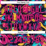 Custom Name and Number Baseball Jersey, Personalized Black and Hot Pink 3D Pattern Design Abstract Painting Personalized