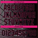 Personalized Billiards Polo Shirt with Custom Name & Number - Black and Hot Pink 3D Pattern Performance Team Shirt Personalized