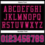 Custom Name and Number Personalized Football Jersey - Black Hot Pink Light Blue Mesh Authentic Team Jersey Personalized Black