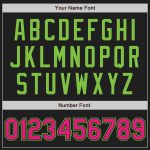 Custom Name and Number Personalized Baseball Jersey - Black with Hot Pink and Neon Green Personalized Black Hot Pink-Neon