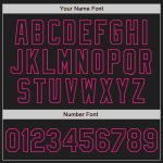 Custom Name Number Personalized Black Hot Pink Teal Baseball Jersey - Authentic Team Jersey Personalized Black Hot Pink-Teal