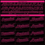 Personalized 3D Pink Ribbon Breast Cancer Awareness Baseball Jersey for Women - Black Hot Pink White Color Support Apparel