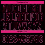 Personalized 3D Pink Ribbon Breast Cancer Awareness Baseball Jersey for Women - Black Hot Pink White Color Support Apparel