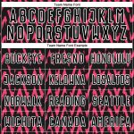Personalized Abstract Geometric Soccer Uniform Jersey - Black Hot Pink White Personalized Black Hot Pink-White Abstract Geometric