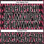 Personalized Abstract Geometric Soccer Uniform Jersey - Black Hot Pink White Personalized Black Hot Pink-White Abstract Geometric