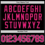 Personalized Black Hot Pink White Unisex Softball Jersey - Two-Button Design for Custom Team Wear Personalized Black Hot