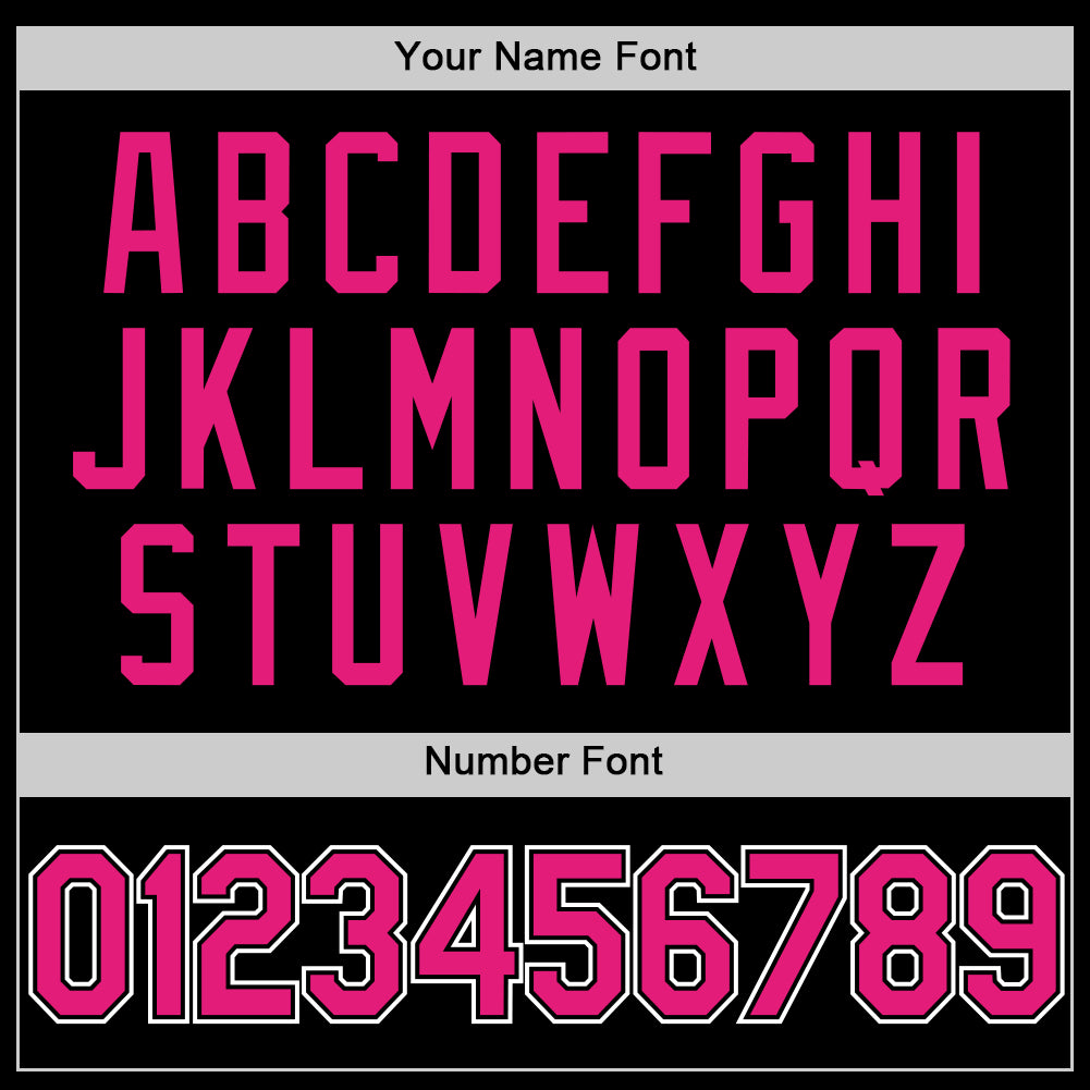 Personalized Black Hot Pink White Unisex Softball Jersey - Two-Button Design for Custom Team Wear Personalized Black Hot - Image 5