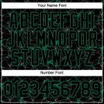 Custom Black Kelly Green 3D Abstract Performance T-Shirt for Men and Women Personalized Black Kelly Green 3D Abstract Network