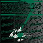 Custom 3D Bowling Performance Polo Shirt in Black and Kelly Green - Personalized Design Personalized Black Kelly Green 3D