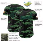 Personalized 3D Crocodile Baseball Jersey Black Kelly Green for Men Personalized Black Kelly Green 3D Crocodile Baseball