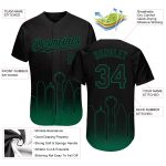 Custom 3D Dallas City Edition Black Kelly Green Baseball Jersey with Personalized Name and Number - Authentic Fashion Team Gear
