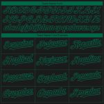 Custom 3D Dallas City Edition Black Kelly Green Baseball Jersey with Personalized Name and Number - Authentic Fashion Team Gear