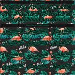 Personalized Hawaii Flamingos and Leaves Black Kelly Green 3D Baseball Jersey Personalized Black Kelly Green 3D Hawaii Flamingos