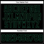 Custom Team Performance T-Shirt with Name and Number - Personalized Black and Kelly Green 3D Abstract Sharp Design Personalized