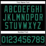 Custom Black Kelly Green Authentic Baseball Jersey with Personalized Name and Number Personalized Black Kelly Green Authentic