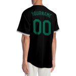 Custom Black Kelly Green Authentic Baseball Jersey with Personalized Name and Number Personalized Black Kelly Green Authentic