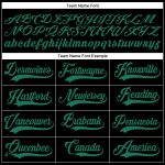 Custom Black Kelly Green Authentic Baseball Jersey with Personalized Name and Number Personalized Black Kelly Green Authentic