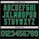 Custom Name Number Varsity Hoodie Jacket Black Kelly Green-Cream Bomber Full-Snap Letterman Design Personalized Black Kelly